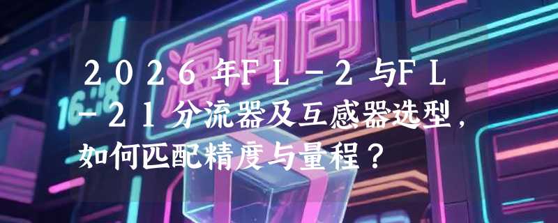 2026年FL-2与FL-21分流器及互感器选型，如何匹配精度与量程？