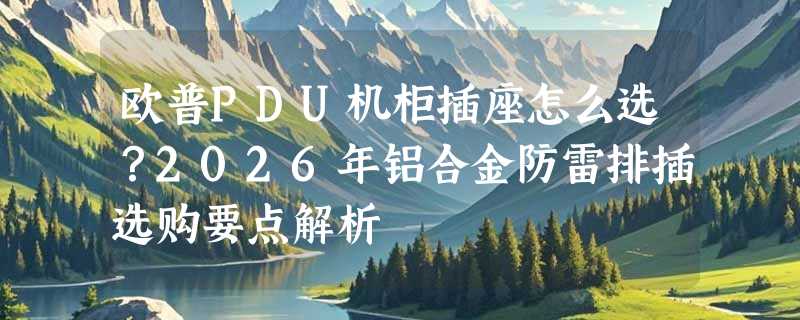 欧普PDU机柜插座怎么选？2026年铝合金防雷排插选购要点解析