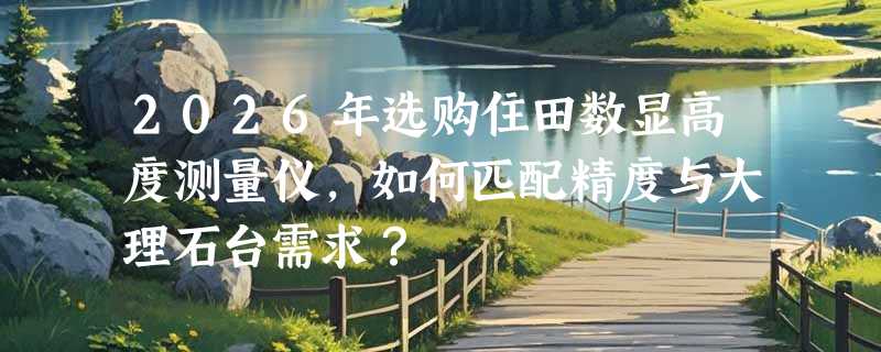 2026年选购住田数显高度测量仪，如何匹配精度与大理石台需求？