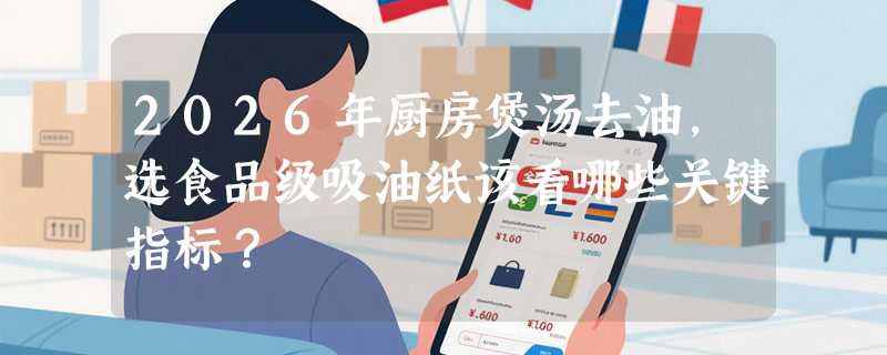 2026年厨房煲汤去油，选食品级吸油纸该看哪些关键指标？