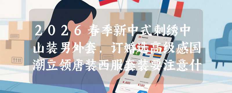 2026春季新中式刺绣中山装男外套，订婚选高级感国潮立领唐装西服套装要注意什么？