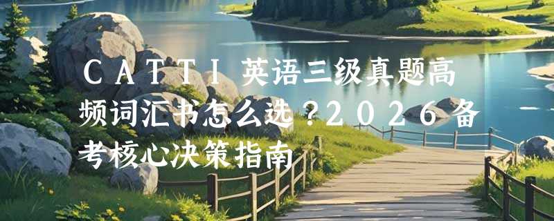 CATTI英语三级真题高频词汇书怎么选？2026备考核心决策指南
