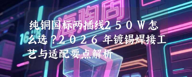 纯铜国标两插线250W怎么选？2026年镀锡焊接工艺与适配要点解析