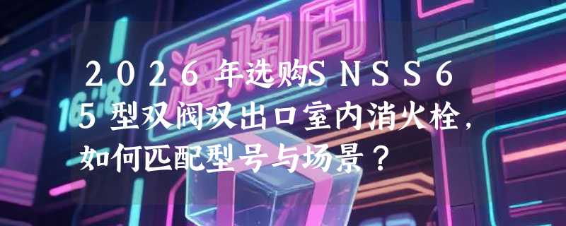 2026年选购SNSS65型双阀双出口室内消火栓，如何匹配型号与场景？