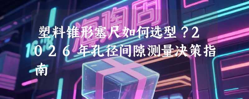 塑料锥形塞尺如何选型？2026年孔径间隙测量决策指南