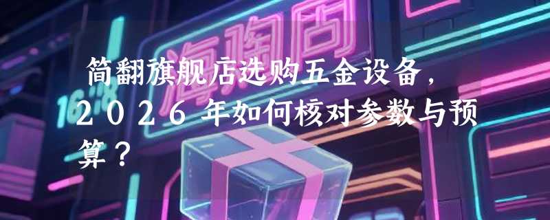 简翻旗舰店选购五金设备，2026年如何核对参数与预算？