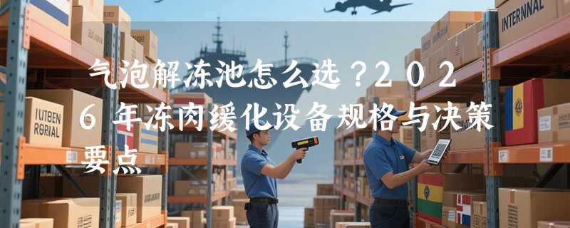 气泡解冻池怎么选？2026年冻肉缓化设备规格与决策要点