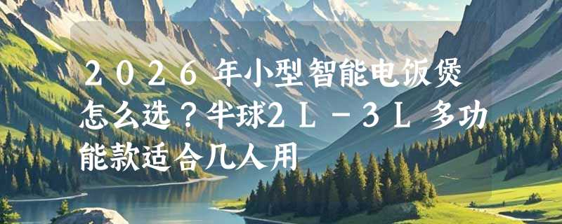 2026年小型智能电饭煲怎么选？半球2L-3L多功能款适合几人用