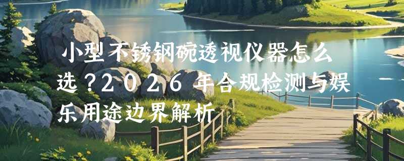 小型不锈钢碗透视仪器怎么选？2026年合规检测与娱乐用途边界解析