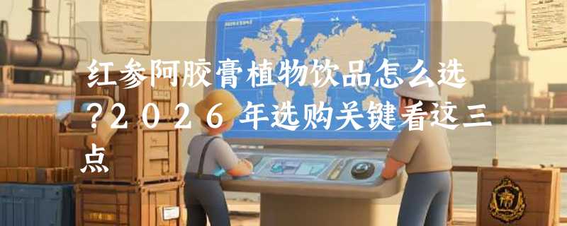红参阿胶膏植物饮品怎么选？2026年选购关键看这三点