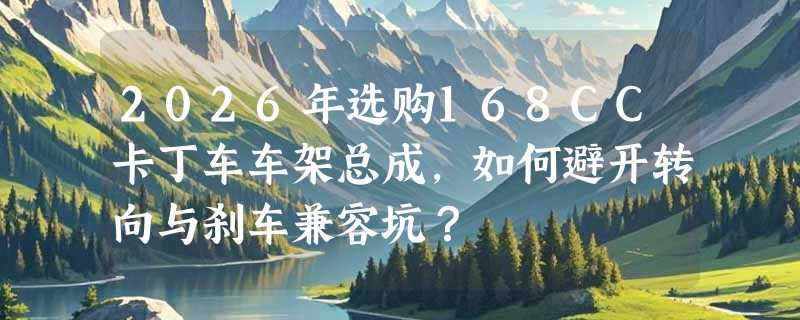 2026年选购168CC卡丁车车架总成，如何避开转向与刹车兼容坑？