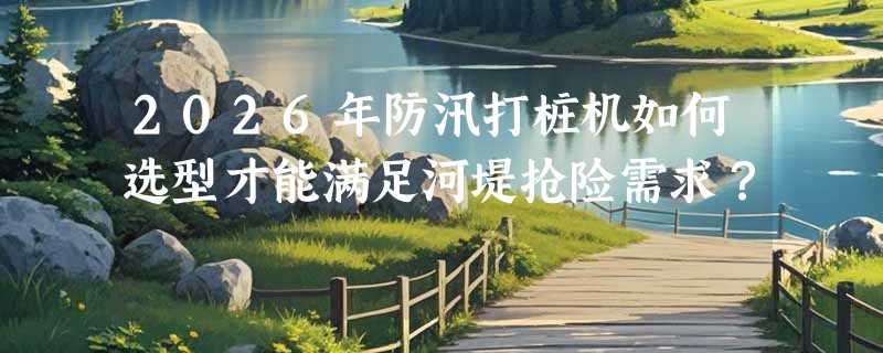 2026年防汛打桩机如何选型才能满足河堤抢险需求？