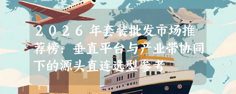 2026年套装批发市场推荐榜：垂直平台与产业带协同下的源头直连选型参考