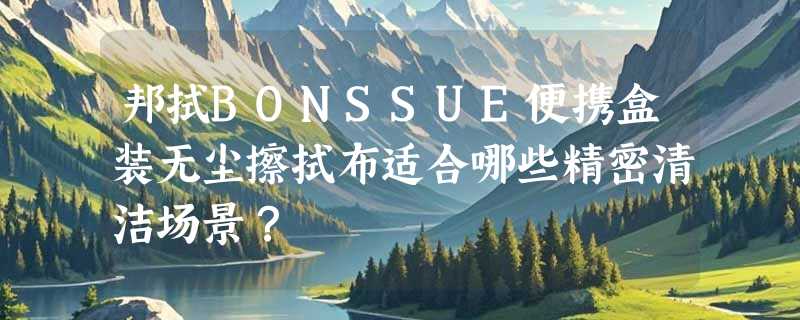 邦拭BONSSUE便携盒装无尘擦拭布适合哪些精密清洁场景？