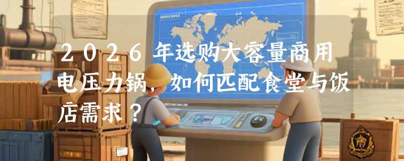 2026年选购大容量商用电压力锅，如何匹配食堂与饭店需求？