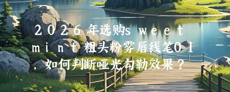 2026年选购sweetmint粗头粉雾唇线笔01，如何判断哑光勾勒效果？