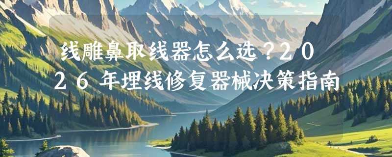 线雕鼻取线器怎么选？2026年埋线修复器械决策指南