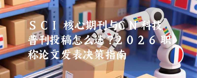 SCI核心期刊与CN科技普刊投稿怎么选？2026职称论文发表决策指南