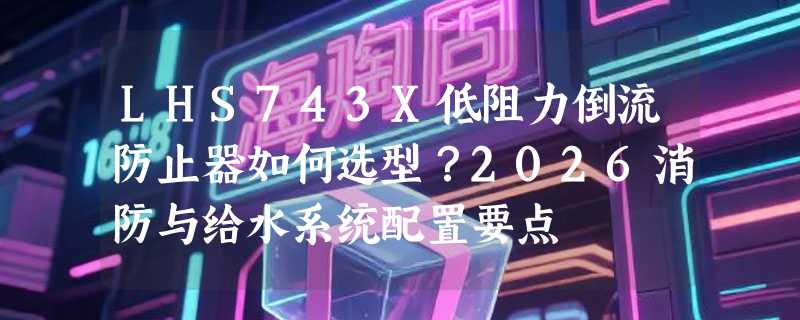 LHS743X低阻力倒流防止器如何选型？2026消防与给水系统配置要点