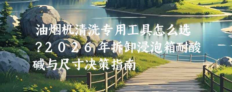 油烟机清洗专用工具怎么选？2026年拆卸浸泡箱耐酸碱与尺寸决策指南