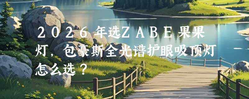 2026年选ZABE果果灯，包豪斯全光谱护眼吸顶灯怎么选？