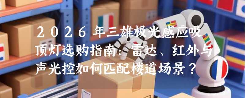 2026年三雄极光感应吸顶灯选购指南：雷达、红外与声光控如何匹配楼道场景？