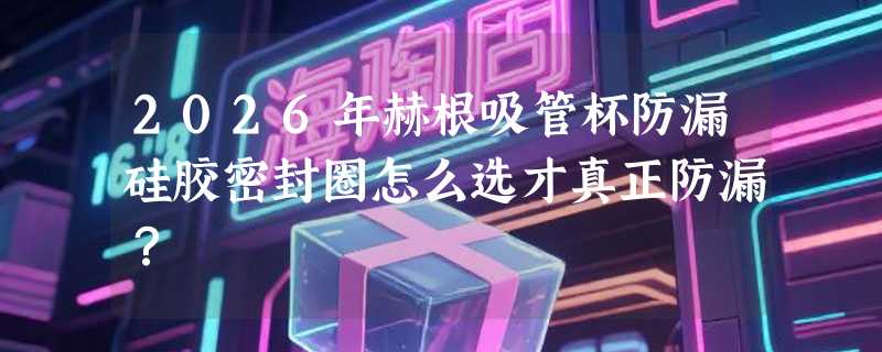 2026年赫根吸管杯防漏硅胶密封圈怎么选才真正防漏？