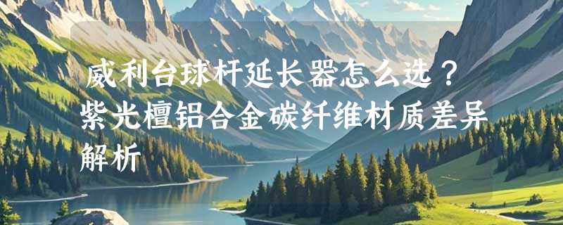 威利台球杆延长器怎么选？紫光檀铝合金碳纤维材质差异解析