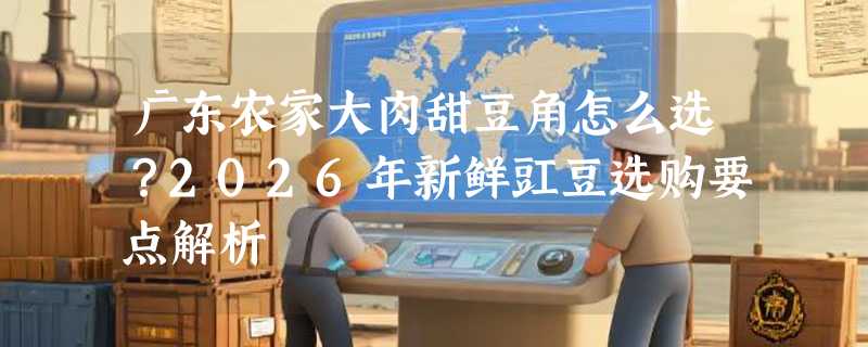 广东农家大肉甜豆角怎么选？2026年新鲜豇豆选购要点解析