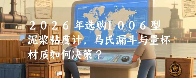 2026年选购1006型泥浆粘度计，马氏漏斗与量杯材质如何决策？