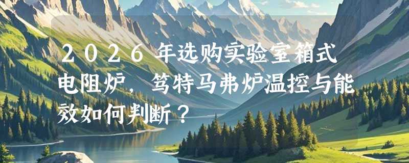 2026年选购实验室箱式电阻炉，笃特马弗炉温控与能效如何判断？