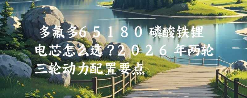 多氟多65180磷酸铁锂电芯怎么选？2026年两轮三轮动力配置要点