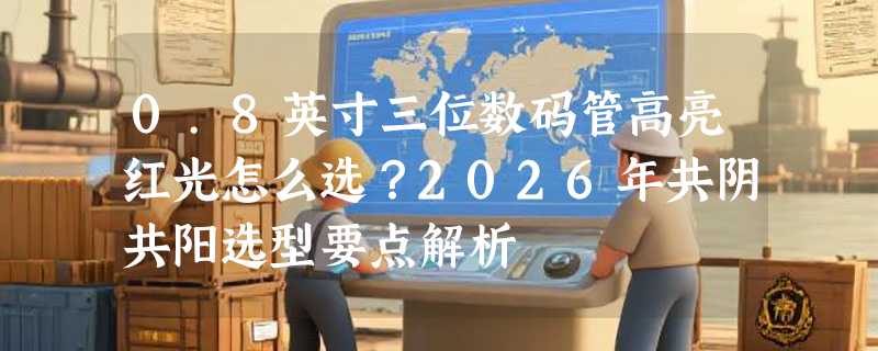 0.8英寸三位数码管高亮红光怎么选？2026年共阴共阳选型要点解析