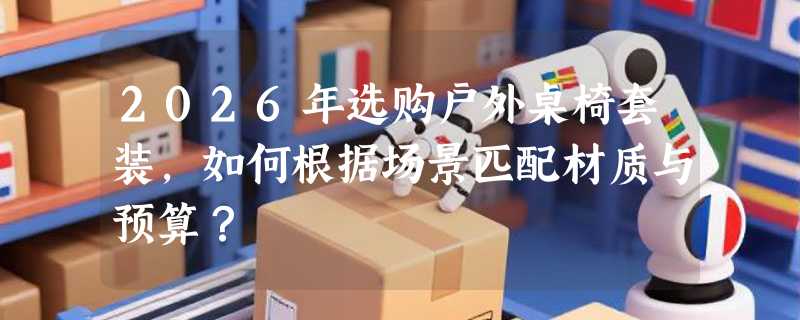 2026年选购户外桌椅套装，如何根据场景匹配材质与预算？