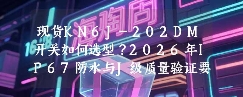 现货KN6J-202DM开关如何选型？2026年IP67防水与J级质量验证要点