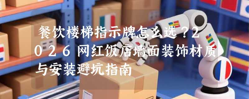 餐饮楼梯指示牌怎么选？2026网红饭店墙面装饰材质与安装避坑指南