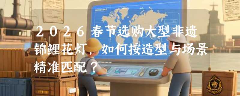 2026春节选购大型非遗锦鲤花灯，如何按造型与场景精准匹配？