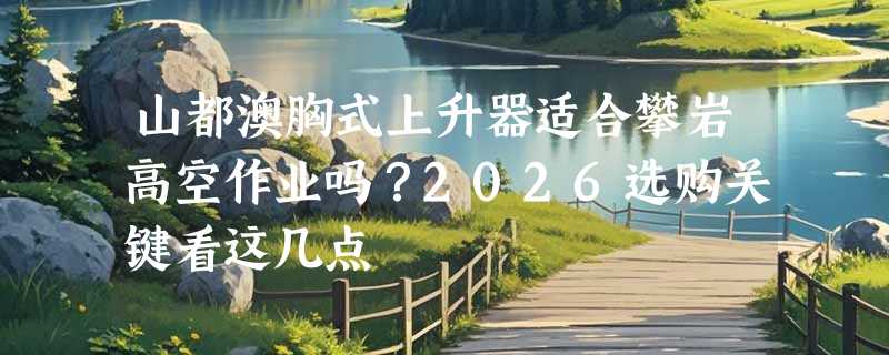 山都澳胸式上升器适合攀岩高空作业吗？2026选购关键看这几点