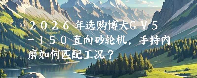 2026年选购博大GV5-150直向砂轮机，手持内磨如何匹配工况？