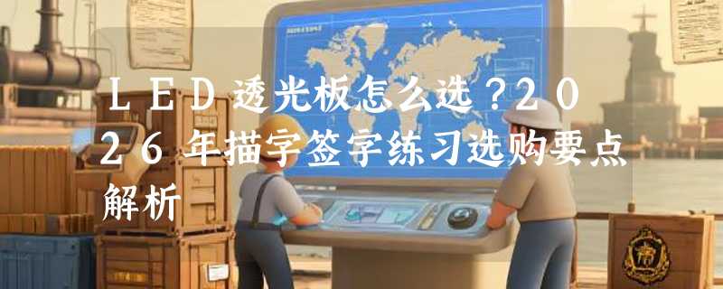 LED透光板怎么选？2026年描字签字练习选购要点解析