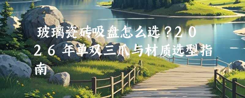 玻璃瓷砖吸盘怎么选？2026年单双三爪与材质选型指南