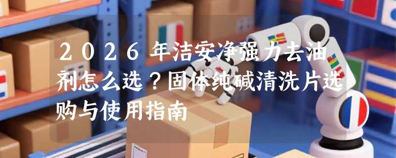 2026年洁安净强力去油剂怎么选？固体纯碱清洗片选购与使用指南