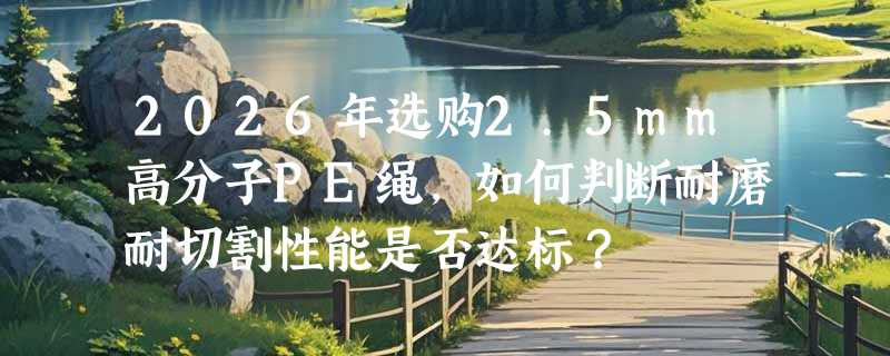 2026年选购2.5mm高分子PE绳，如何判断耐磨耐切割性能是否达标？