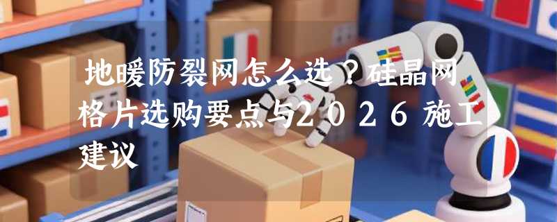 地暖防裂网怎么选？硅晶网格片选购要点与2026施工建议
