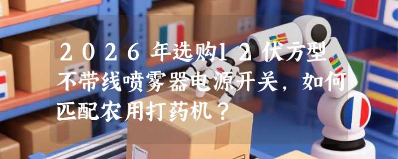 2026年选购12伏方型不带线喷雾器电源开关，如何匹配农用打药机？