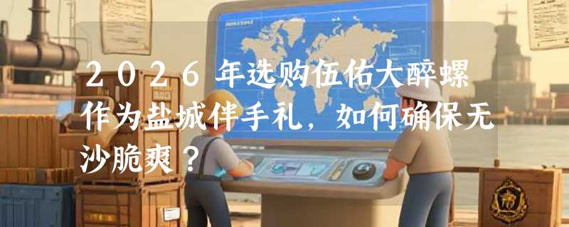2026年选购伍佑大醉螺作为盐城伴手礼，如何确保无沙脆爽？