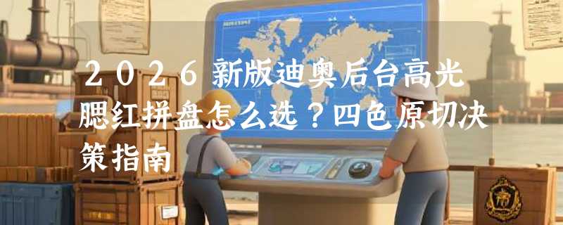 2026新版迪奥后台高光腮红拼盘怎么选？四色原切决策指南