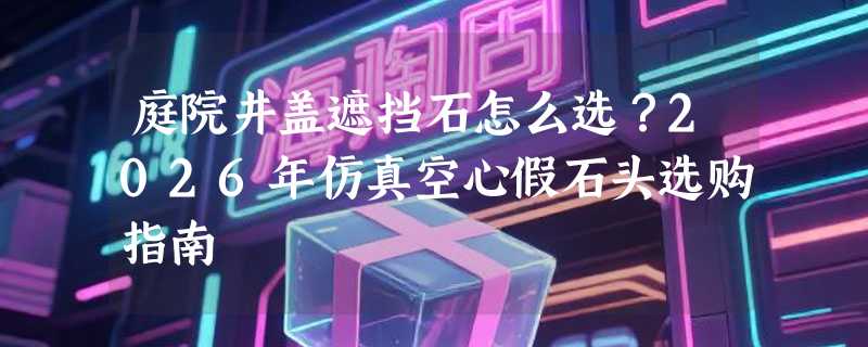 庭院井盖遮挡石怎么选？2026年仿真空心假石头选购指南
