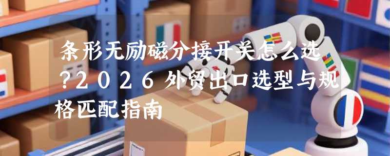 条形无励磁分接开关怎么选？2026外贸出口选型与规格匹配指南