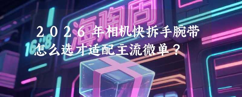 2026年相机快拆手腕带怎么选才适配主流微单？